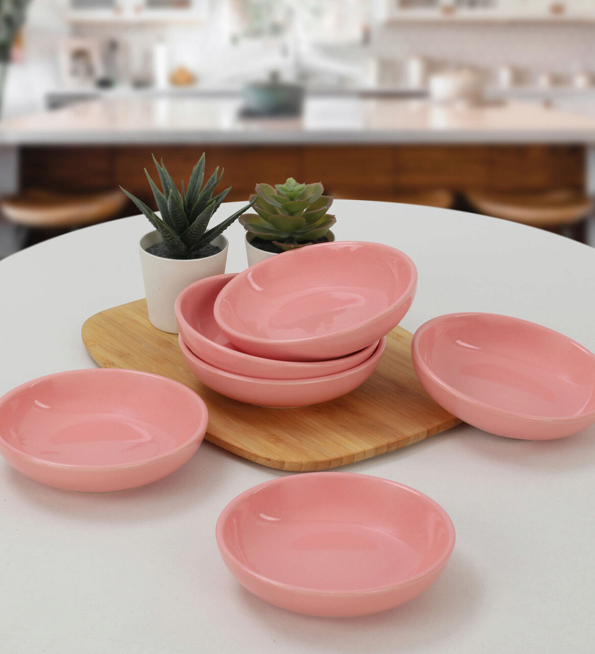 Set boluri ceramice pentru sos, Hermia, 275KRM1461, Antibacterian, Roz - imagine 4